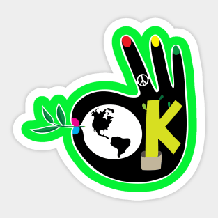 Okay Hand Sticker